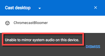 Chromecast sans audio