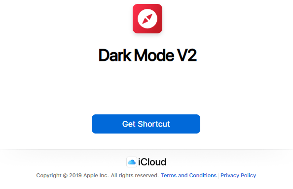Raccourci Dark Mode V2