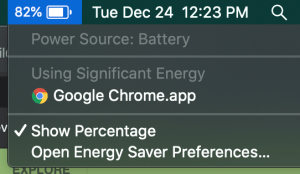 Afficher le pourcentage de batterie sur Macbook
