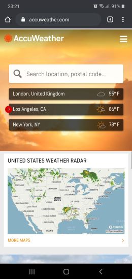 Supprimer des emplacements Accuweather