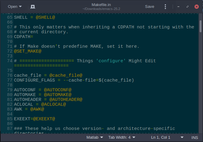 emacs makefile