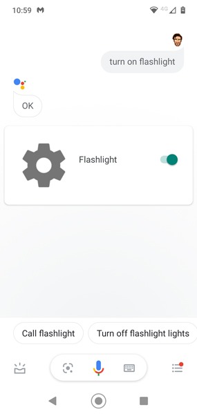 Turn Flashlight On Off Android Ok Google 1