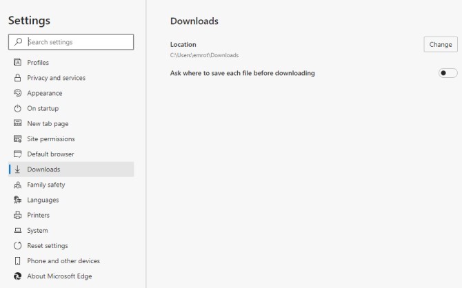 Move User Folder Change Microsoft Edge Downloads