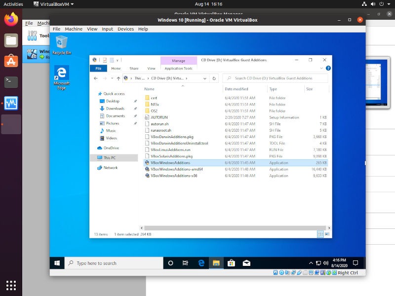 Windows On Vbox File Explorer Windows Additions