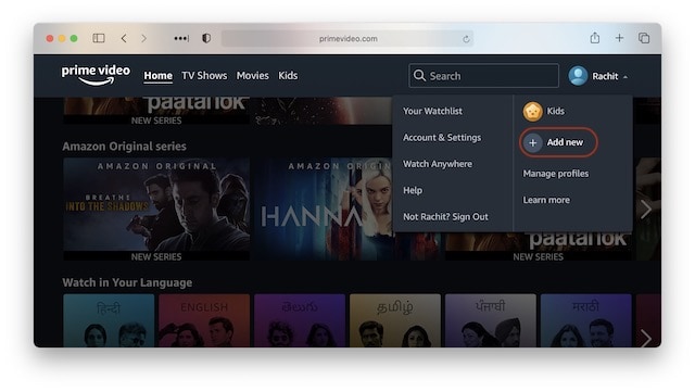 Add Multiple Profiles on Prime Video 1