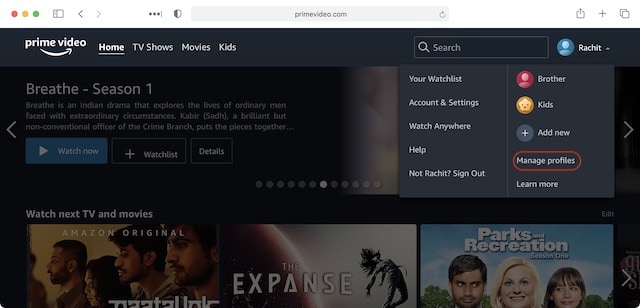 Add Multiple Profiles on Prime Video 3