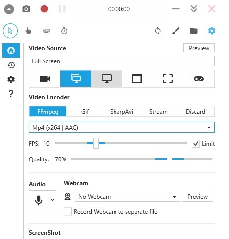 Windows10 Screen Recorder Pro Widget