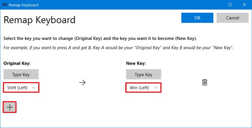 Windows 10 remap keyboard key