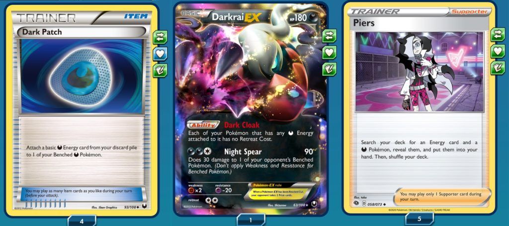 Darkrai-EX et Dark Patch