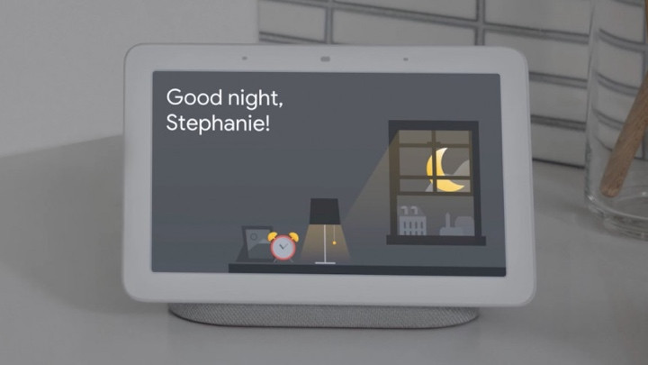 Bonne nuit affiche Google Home