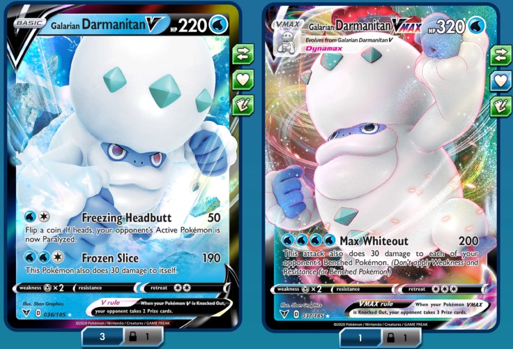 Deck Galarian Darmanitan VMAX Pokemon TCG Online