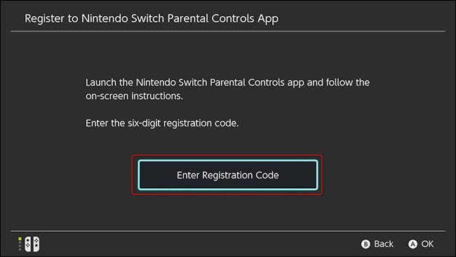 Entrez le code d'enregistrement pour empêcher les enfants de parler à des inconnus sur Switch