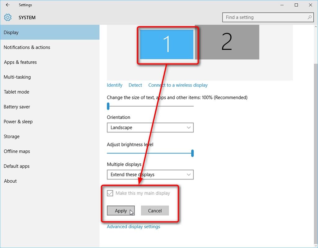 forcer le moniteur principal des applications 2