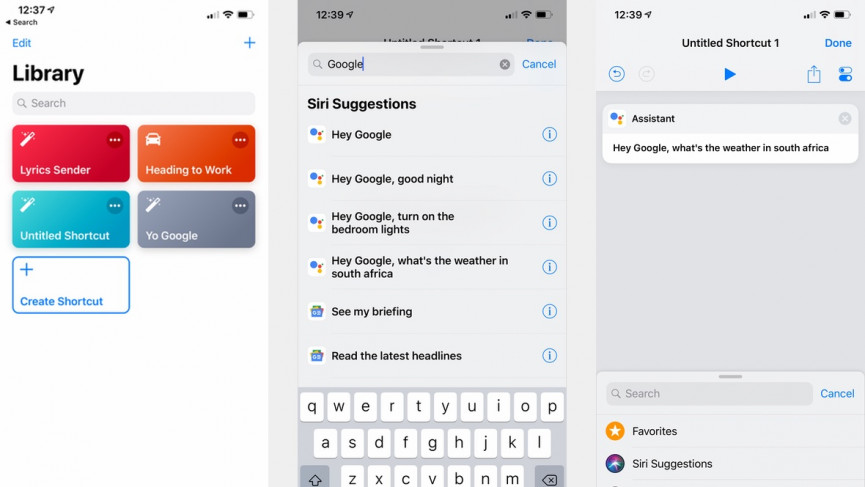 Comment utiliser l'Assistant Google avec les raccourcis Siri