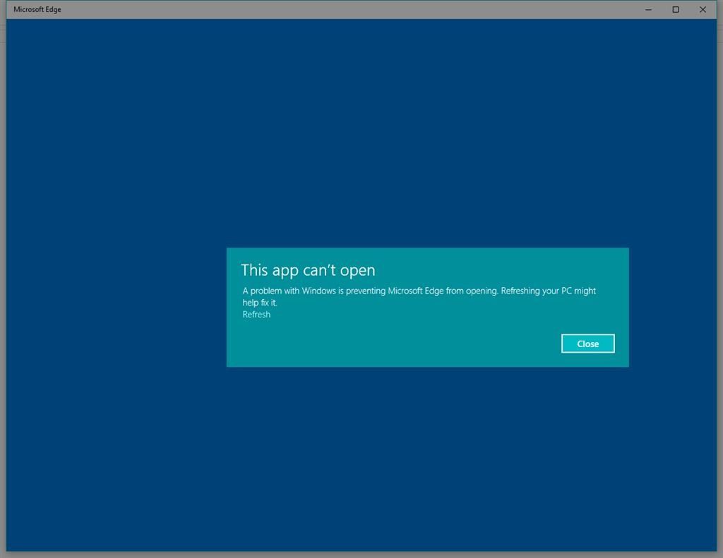 Microsoft Edge ne s'ouvre pas 2