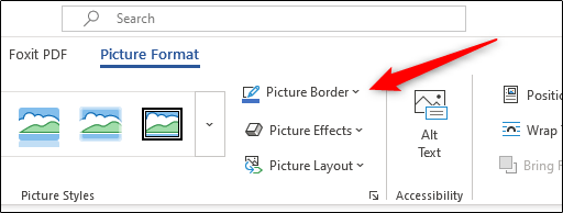 ajouter des bordures à mes photos dans Word