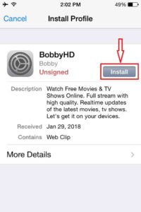 Cliquez sur Installer-Bobby-Movie-HD