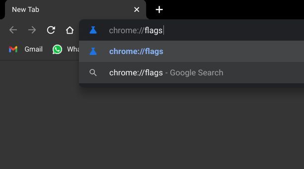 Ouvrez les indicateurs ou les indicateurs dans Chrome OS.