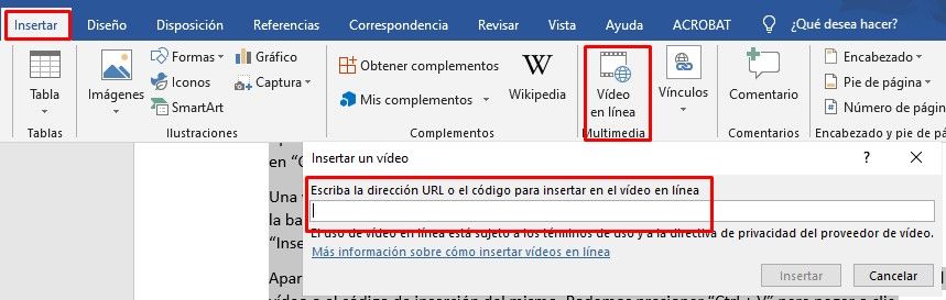 Comment mettre une vidéo YouTube dans Word.