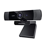 Webcam AUKEY 1080p Full HD avec microphone stéréo, pour le chat vidéo et l'enregistrement, compatible avec Windows, Mac et Android