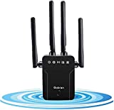 Répéteur WiFi sans fil 1200 Mbps bi-bande 5 GHz 2,4 GHz zone 200㎡, point d'accès d'extension de signal WiFi Ethernet / LAN / WPS, mode AP / répéteur / routeur / client, pour tous les routeurs, y compris la fibre et l'ADSL