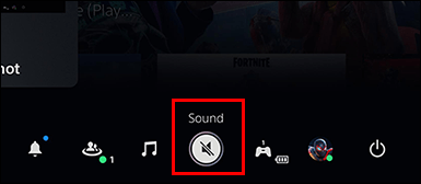 Click on the console sound icon.