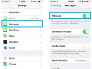 Désactiver le service iMessage sur iPhone-iPad