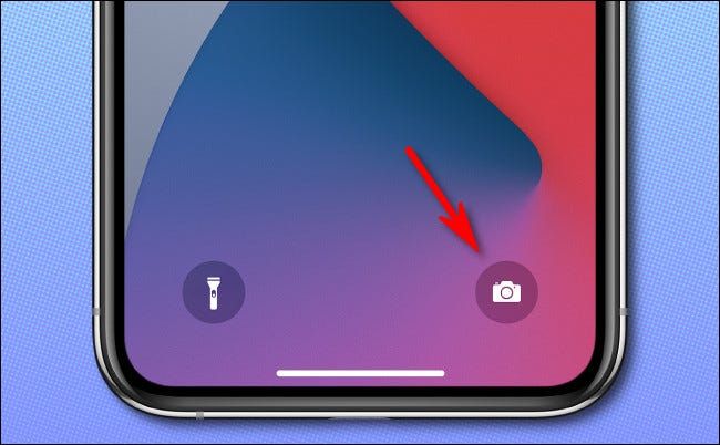 Ouvrez la caméra à partir de l'écran de verrouillage sur iPhone avec Face ID.