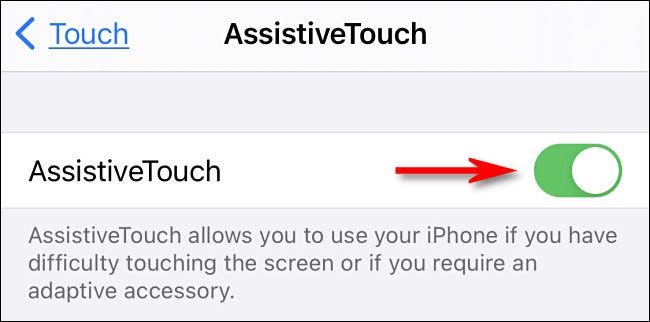 Nous activons AssistiveTouch.