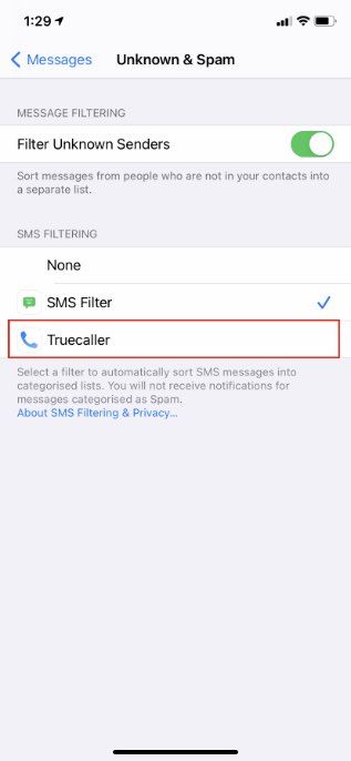 Avec Truecaller, nous pouvons bloquer les messages texte iPhone.