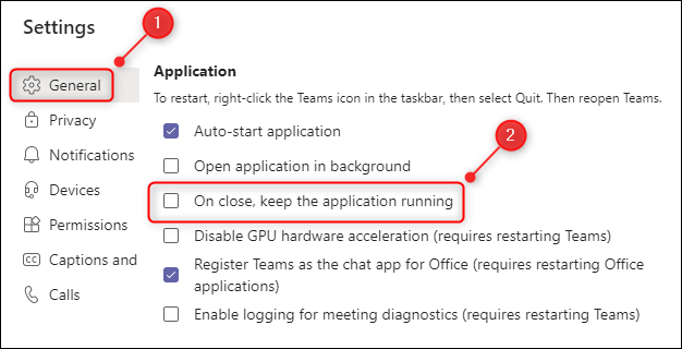 Empêchez Microsoft Teams de s'exécuter en arrière-plan.
