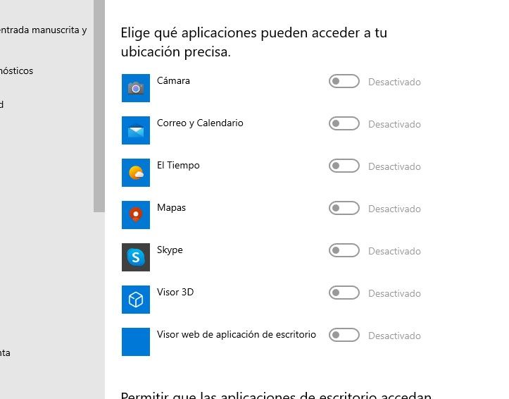 Accordez des autorisations de localisation aux applications Windows 10.