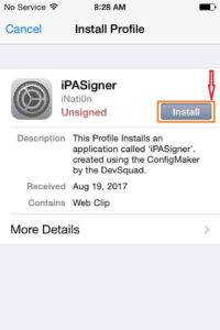 Click-on-Install-iPA-Signer