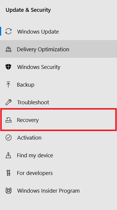 restore windows 10 to factory settings