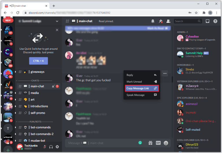 De cette façon, nous pouvons signaler ou signaler un utilisateur Discord.