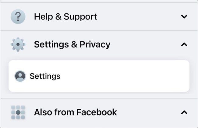 Configuration Facebook depuis mobile.