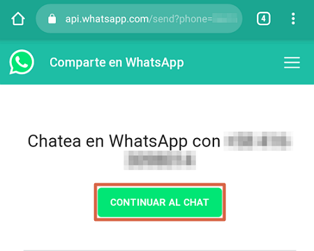 Envoyer un message sans planifier le contact depuis le navigateur mobile étape 3