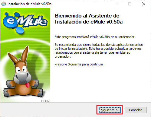 Installation d'eMule v0.50a