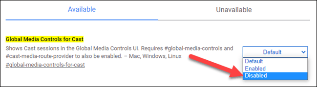Comment désactiver ou désactiver les contrôles multimédias pour Chomecast.