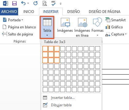 Comment faire un collage dans Microsoft Word en utilisant des tableaux étape 2