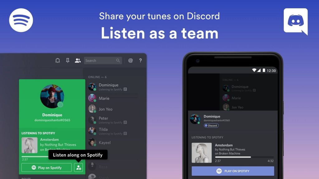 écoute en groupe Spotify Discord 1.5