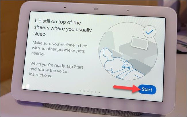 Nous démarrons Google Nest Hub.