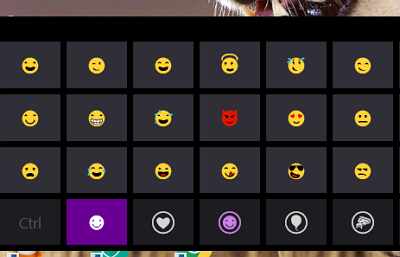Comment mettre des emojis avec le clavier tactile Windows étape 4
