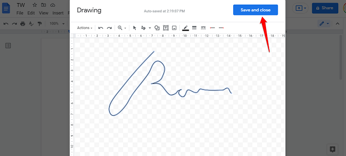 ajouter la marque au fichier pdf ouvert avec google docs