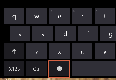 Comment mettre des emojis avec le clavier tactile Windows étape 3
