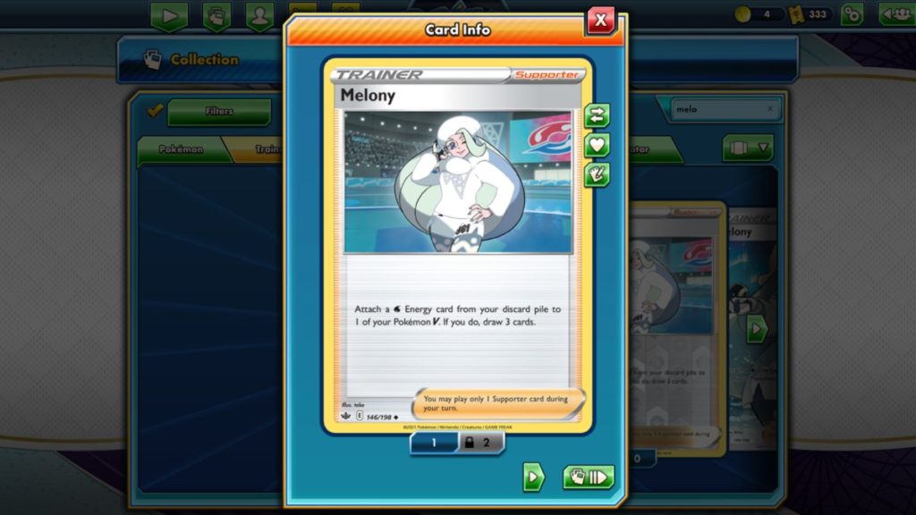 Pokemon TCG Online Chilling Reign Melony