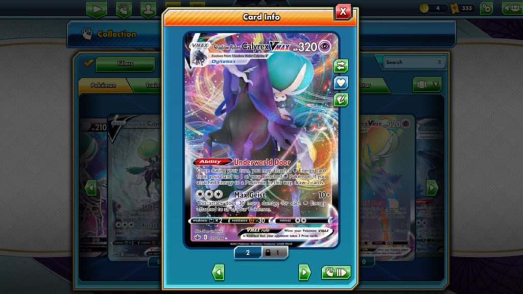 Pokemon TCG Online Shadow Rider Calyrex VMAX