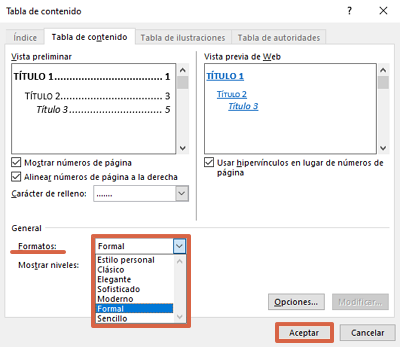 Comment faire un index automatique dans Word étape 7