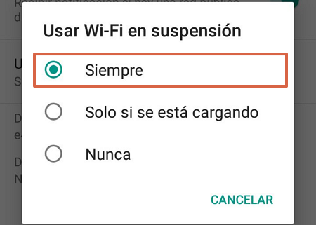 Comment empêcher le WiFi de se déconnecter lorsque le téléphone Android plante, étape 5