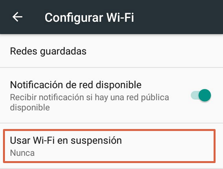 Comment empêcher le WiFi de se déconnecter lorsque le téléphone Android plante, étape 4